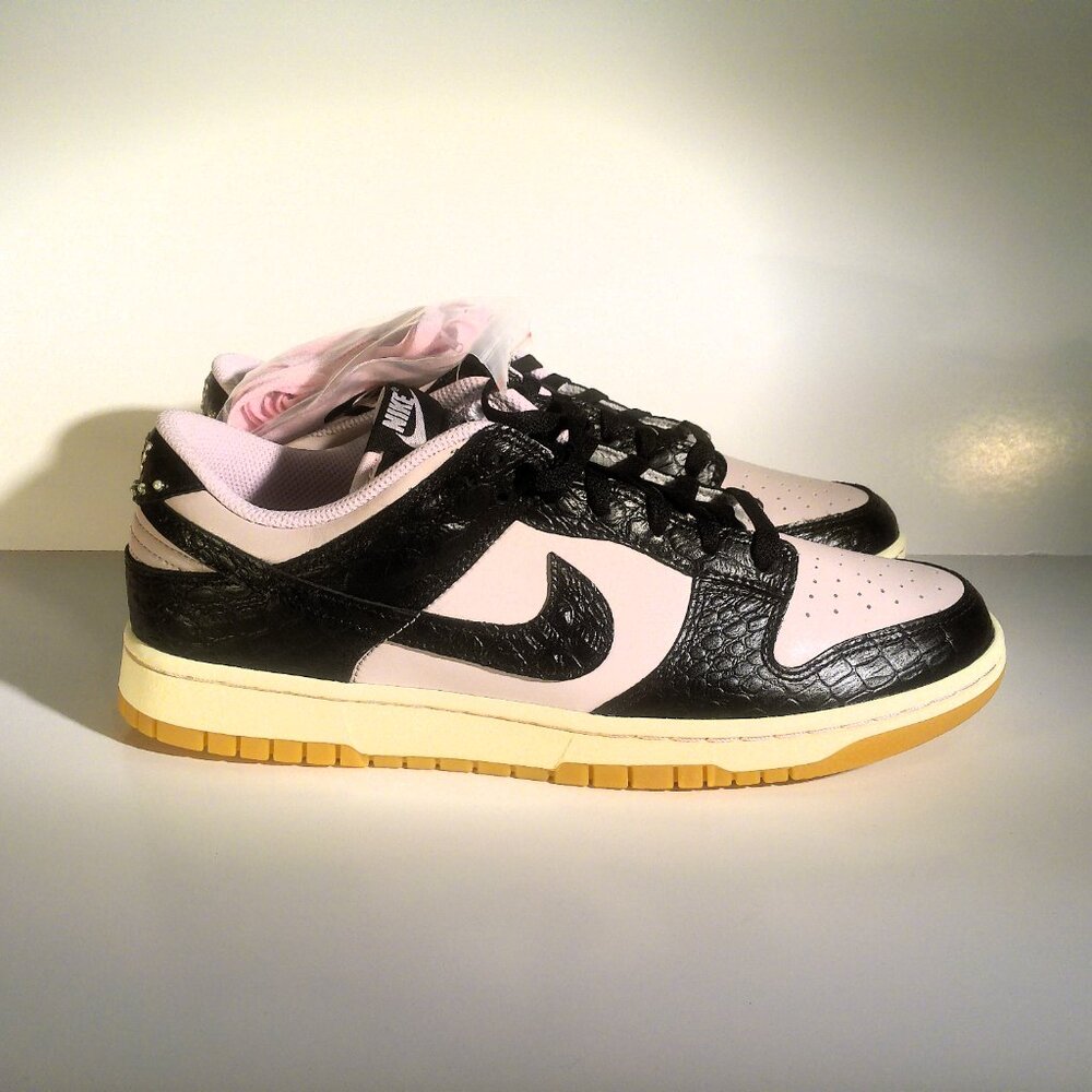 Size 10.5 - Nike Dunk Low Black Platinum Violet Croc Retail $130
